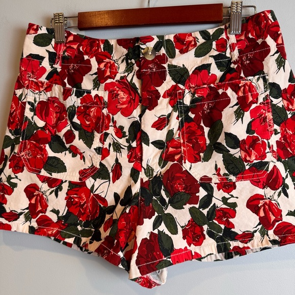 Maeve The Colette Shorts Red Rose Size 32 - Picture 2 of 7